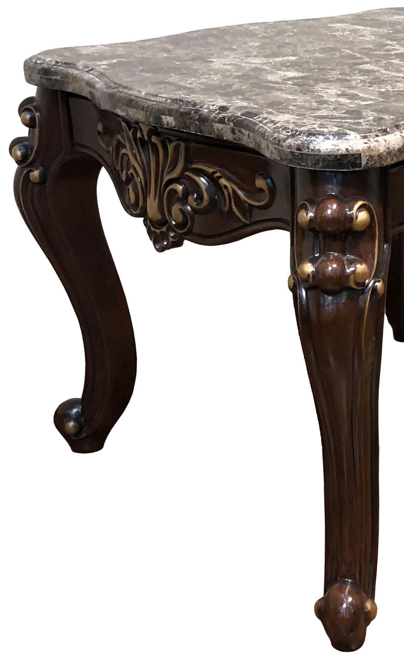 Jade Traditional Style End Table in Cherry finish Wood