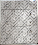 Shiney Contemporary Style Chest in Silver finish Wood