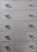 Gloria Contemporary Style Chest in White finish Wood