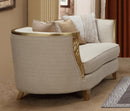 Cora Modern Style Beige Loveseat in Gold finish - My Sweet Home Furniture (Queens, NY)