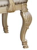 Miranda Transitional Style Dining Arm Chair in Gold finish Wood - My Sweet Home Furniture (Queens, NY)