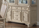 Veronica Antique White Traditional Style Dining Buffet in Champagne finish Wood