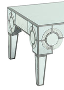 Zoe Modern Style Glass Coffee Table with Silver fiinish - My Sweet Home Furniture (Queens, NY)