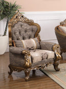Amelia Traditional Style Chair in Bronze finish Wood - My Sweet Home Furniture (Queens, NY)