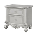 Adriana Transitional Style Nightstand in Silver finish Wood - My Sweet Home Furniture (Queens, NY)