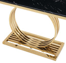 Arlene Modern Style Marble Console Table with Metal Base