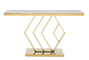 Gamila Modern Style Marble Console Table with Metal Base