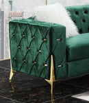 Emerald Modern Style Green Chair in Gold finish - My Sweet Home Furniture (Queens, NY)