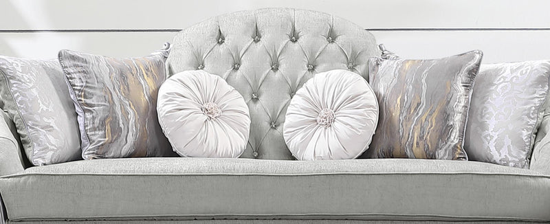 Natalia Transitional Style Sofa in Silver finish Wood - My Sweet Home Furniture (Queens, NY)