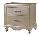 Faisal Transitional Style Nightstand in Champagne finish Wood