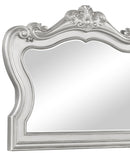 Adriana Transitional Style Mirror in Silver finish Wood
