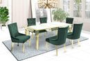 Queen Gold Modern Style Dining Table in Gold finish Wood - My Sweet Home Furniture (Queens, NY)