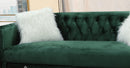 Emerald Modern Style Green Sofa in Gold finish - My Sweet Home Furniture (Queens, NY)