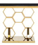 Hannah Modern Style Marble Console Table with Metal Base