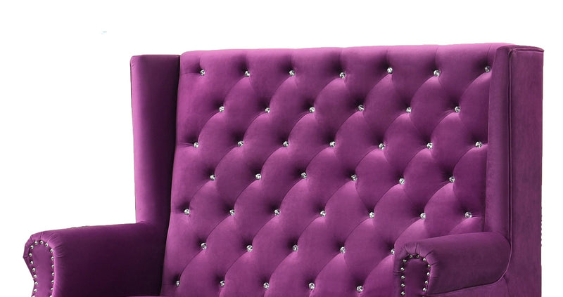 Lexi Transitional Style Purple Accent Chair