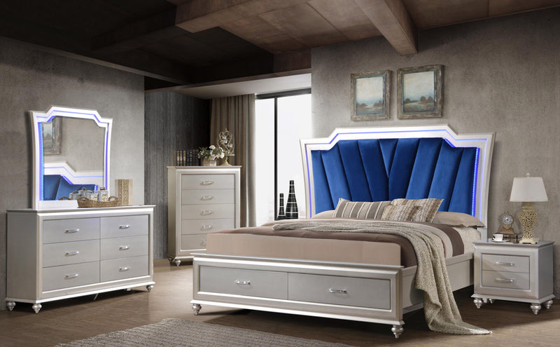 Alia Modern Style Dresser in Silver finish Wood - My Sweet Home Furniture (Queens, NY)