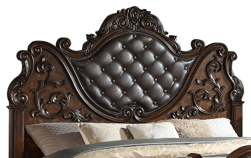 Santa Monica Traditional Style Queen Bed in Cherry finish Wood - My Sweet Home Furniture (Queens, NY)
