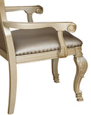Miranda Transitional Style Dining Arm Chair in Gold finish Wood - My Sweet Home Furniture (Queens, NY)