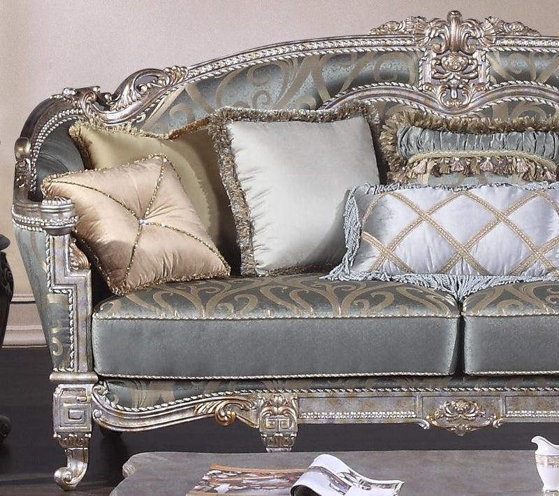 Zara Transitional Style Loveseat in Silver finish Wood - My Sweet Home Furniture (Queens, NY)