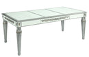 Queen Gold Modern Style Dining Table in Silver finish Wood - My Sweet Home Furniture (Queens, NY)