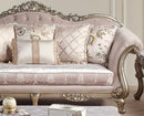 Ariana Traditional Style Loveseat in Champagne finish Wood