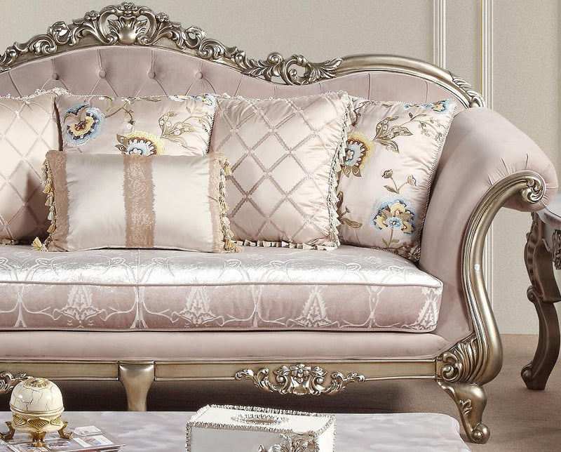 Ariana Traditional Style Sofa in Champagne finish Wood - My Sweet Home Furniture (Queens, NY)