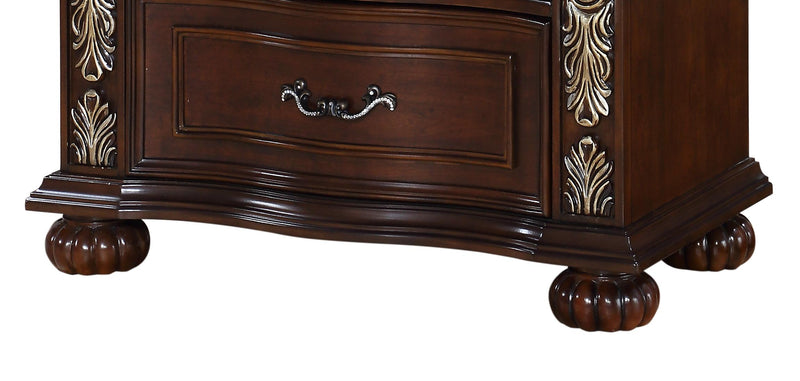 Rosanna Traditional Style Nightstand in Cherry finish Wood