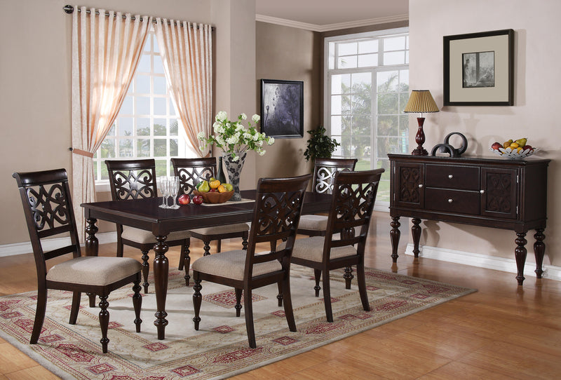 Zora Transitional Style Dining Server in Cherry finish Wood - My Sweet Home Furniture (Queens, NY)