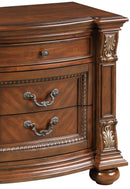 Viviana Traditional Style Nightstand in Caramel finish Wood - My Sweet Home Furniture (Queens, NY)