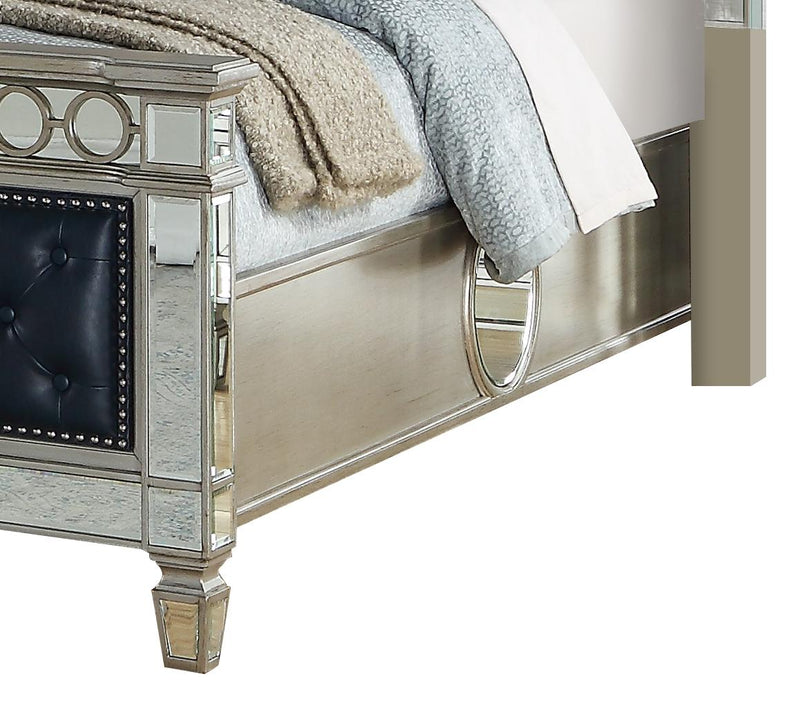 Brooklyn Contemporary Style Queen Bed in Silver finish Wood - My Sweet Home Furniture (Queens, NY)