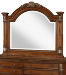 Viviana Traditional Style Mirror in Caramel finish Wood - My Sweet Home Furniture (Queens, NY)