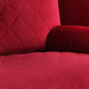 Ruby Modern Style Red Chair with Gold Finish