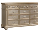 Valentina Traditional Style Dresser in Gold finish Wood - My Sweet Home Furniture (Queens, NY)