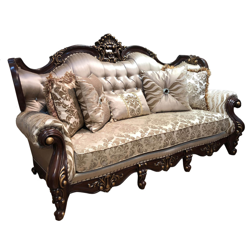 Jade Traditional Style Sofa in Cherry finish Wood image