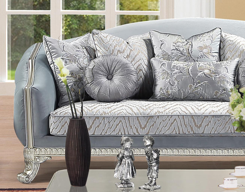 Venus Transitional Style Sofa in Silver finish Wood - My Sweet Home Furniture (Queens, NY)