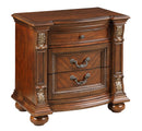 Viviana Traditional Style Nightstand in Caramel finish Wood - My Sweet Home Furniture (Queens, NY)