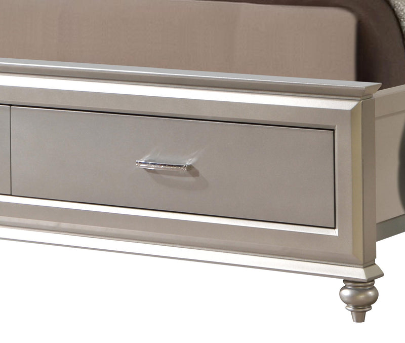 Alia Modern Style Queen Bed in Silver finish Wood - My Sweet Home Furniture (Queens, NY)