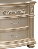 Valentina Traditional Style Nightstand in Gold finish Wood - My Sweet Home Furniture (Queens, NY)