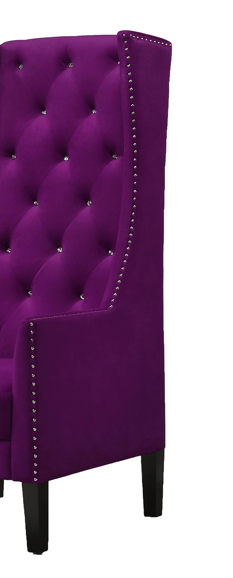 Hollywood Transitional Style Purple Accent Chair