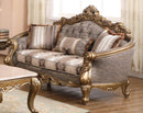 Amelia Traditional Style Loveseat in Bronze finish Wood - My Sweet Home Furniture (Queens, NY)