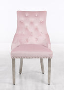 Leo Transitional Style Pink Accent Chair