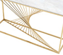 Layla Modern Style Marble Console Table with Metal Base