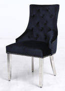 Leo Transitional Style Black Accent Chair