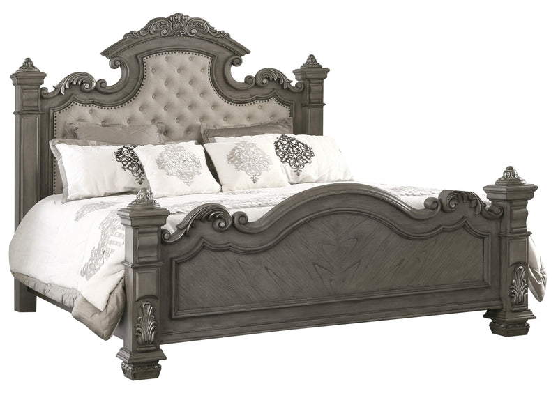 Silvy Transitional Style Queen Bed in Gray finish Wood - My Sweet Home Furniture (Queens, NY)