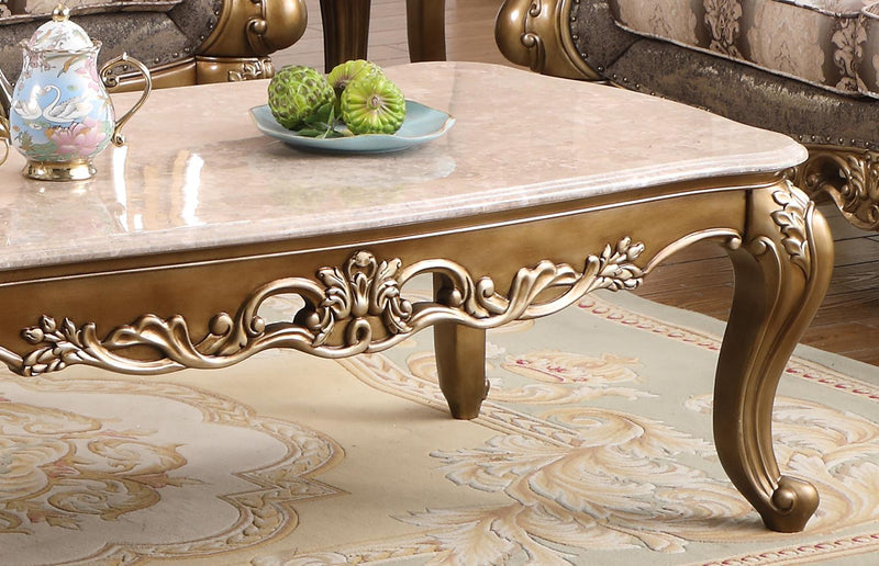 Amelia Traditional Style Coffee Table in Bronze finish Wood - My Sweet Home Furniture (Queens, NY)