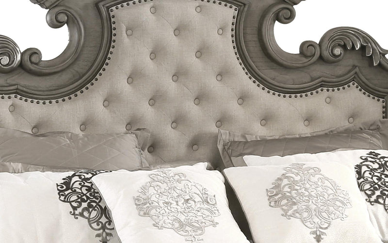 Silvy Transitional Style Queen Bed in Gray finish Wood - My Sweet Home Furniture (Queens, NY)