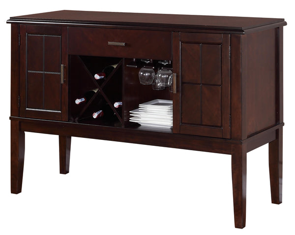 Era Transitional Style Dining Server in Espresso finish Wood image