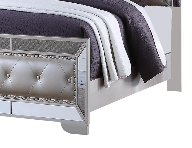 Gloria Contemporary Style Queen Bed in White finish Wood - My Sweet Home Furniture (Queens, NY)