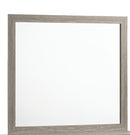 Yasmine White Modern Style Mirror in Gray finish Wood