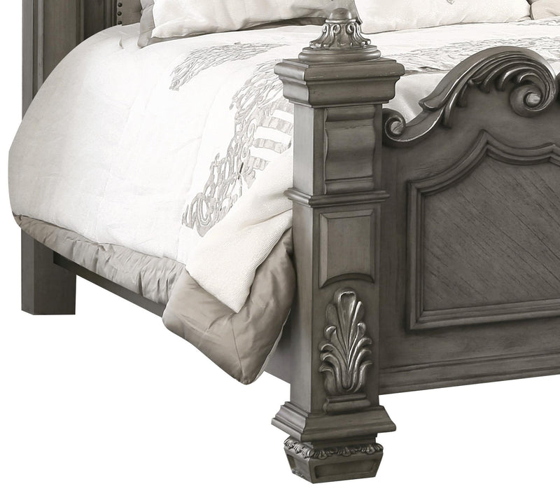Silvy Transitional Style Queen Bed in Gray finish Wood - My Sweet Home Furniture (Queens, NY)